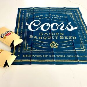 Coors Golden Banquet Beer Bandana and Koozies Set